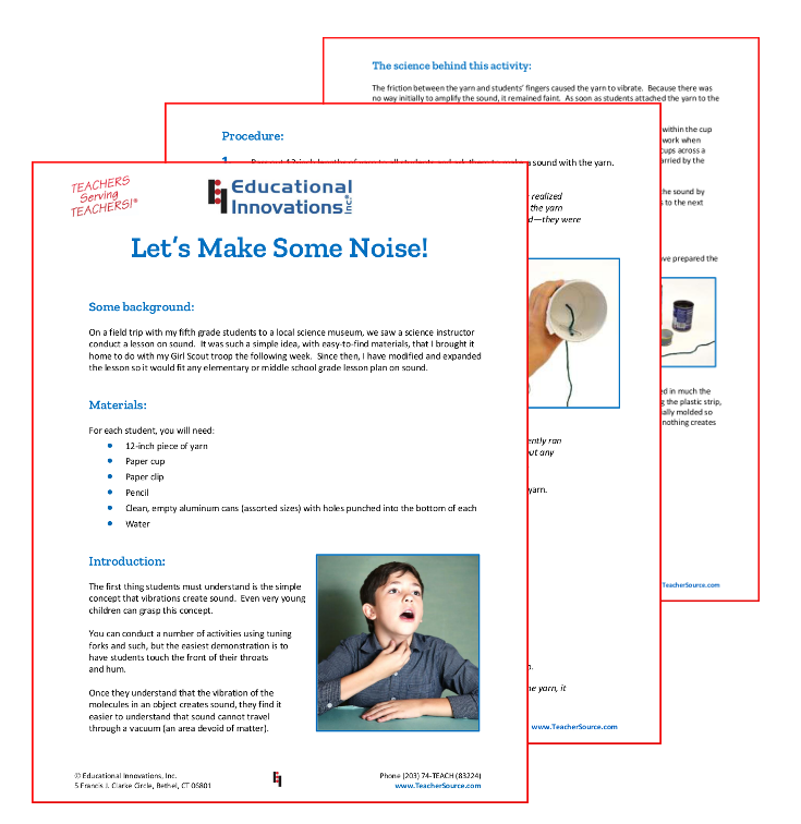 Educational Innovations Sound Lesson